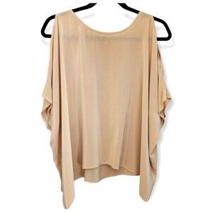 Joie Silk Blouse Open Shoulder Cutout. Nude Blush Color Size S